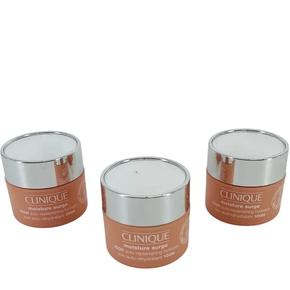Clinique Moisture Surge 100H Auto Replenishing Hydrator 15ml .5 oz Set of 3
